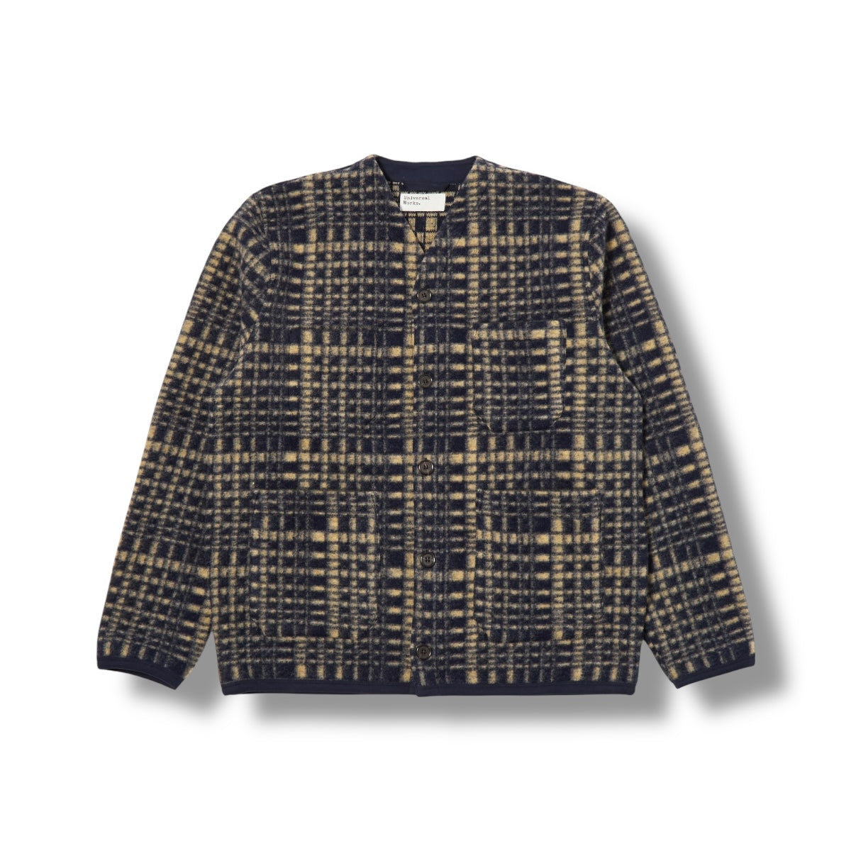Universal Works Cardigan Telepass Fleece navy
