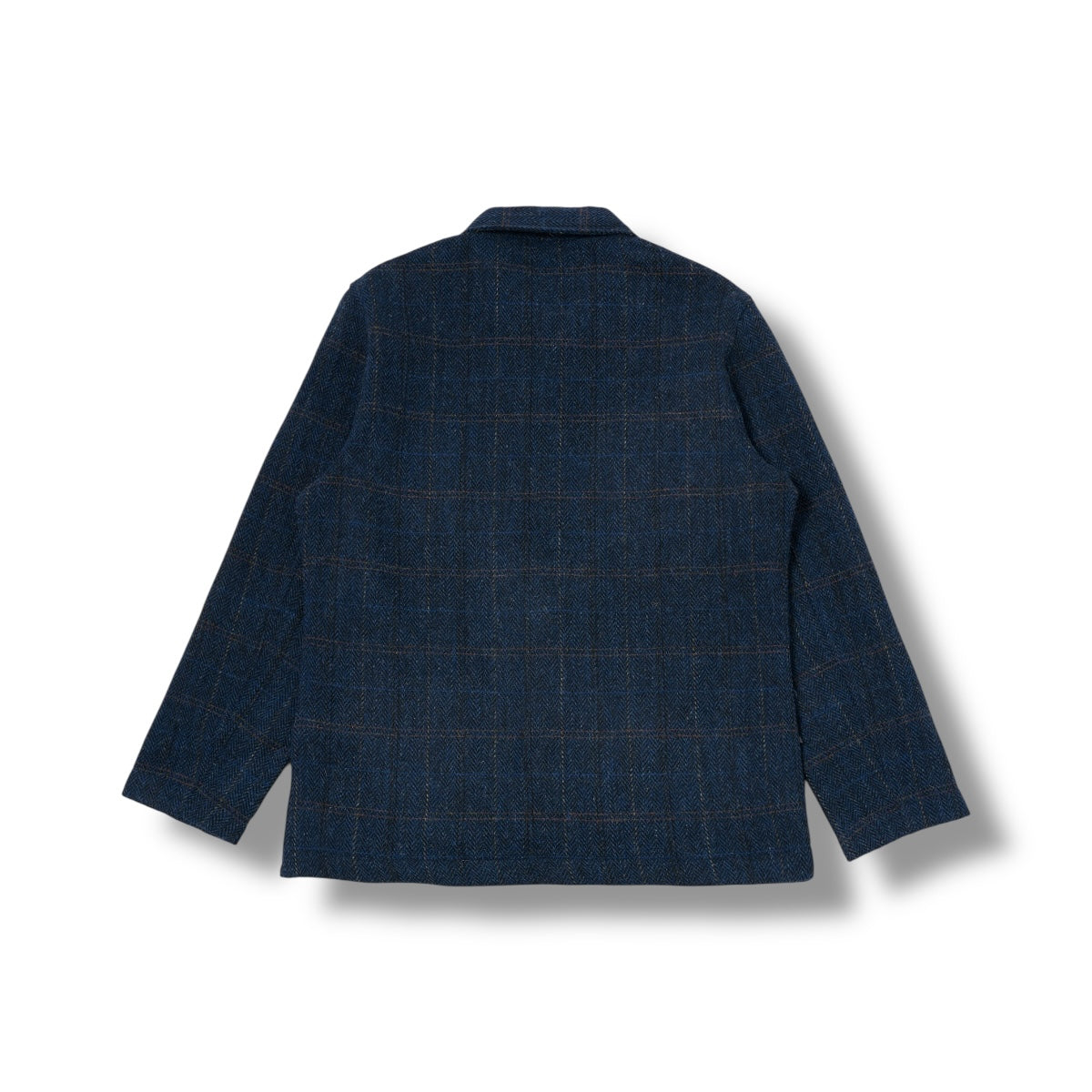 Universal Works Bakers C Jacket Harris Tweed Plaid navy