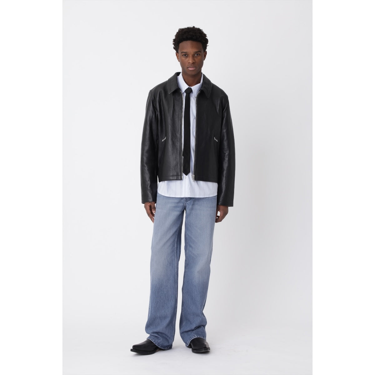 Won Hundred Dutton Leather Jacket black