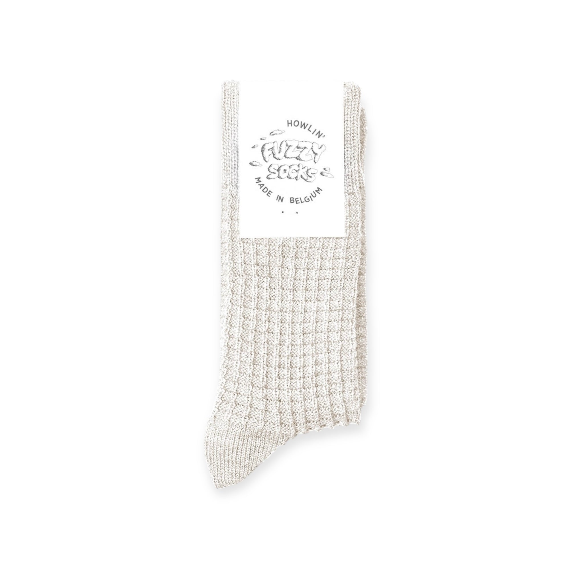 Howlin´ Fuzzy Waffle Socks ecru