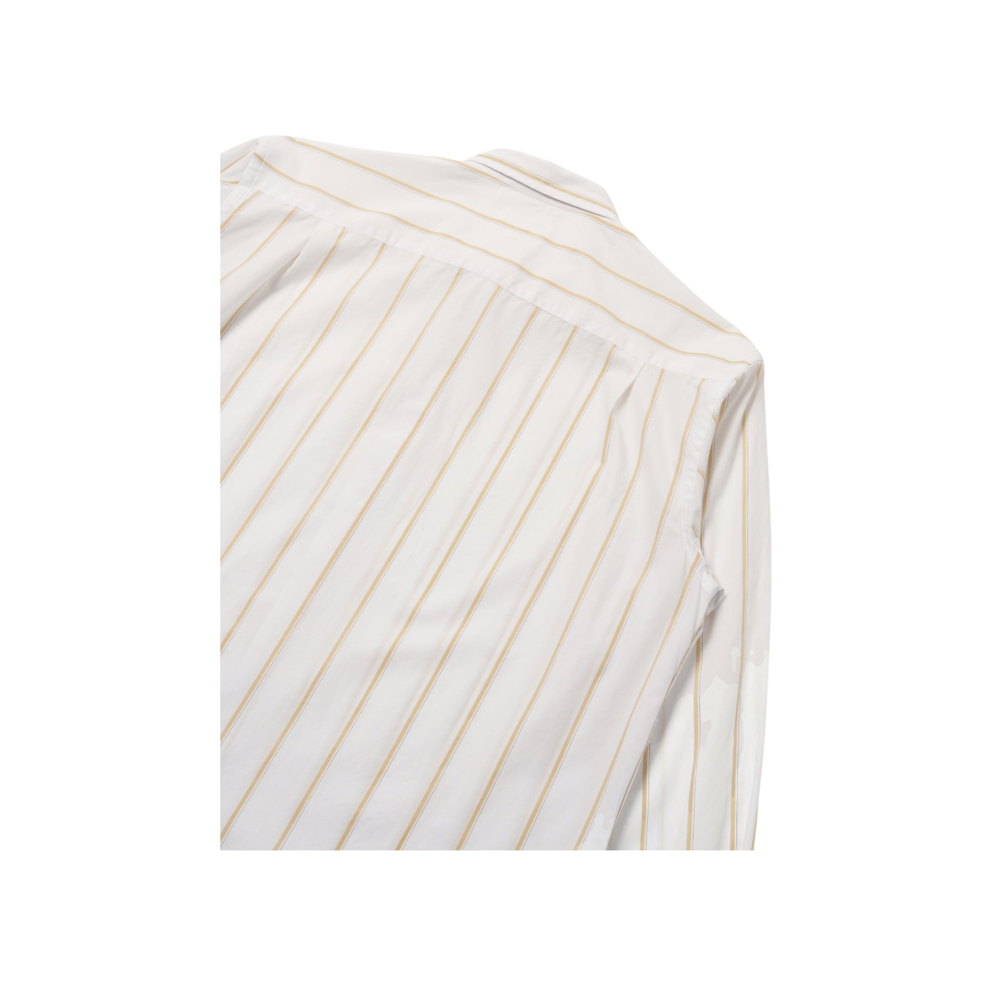 Universal Works Square Pocket Shirt Office Stripe white