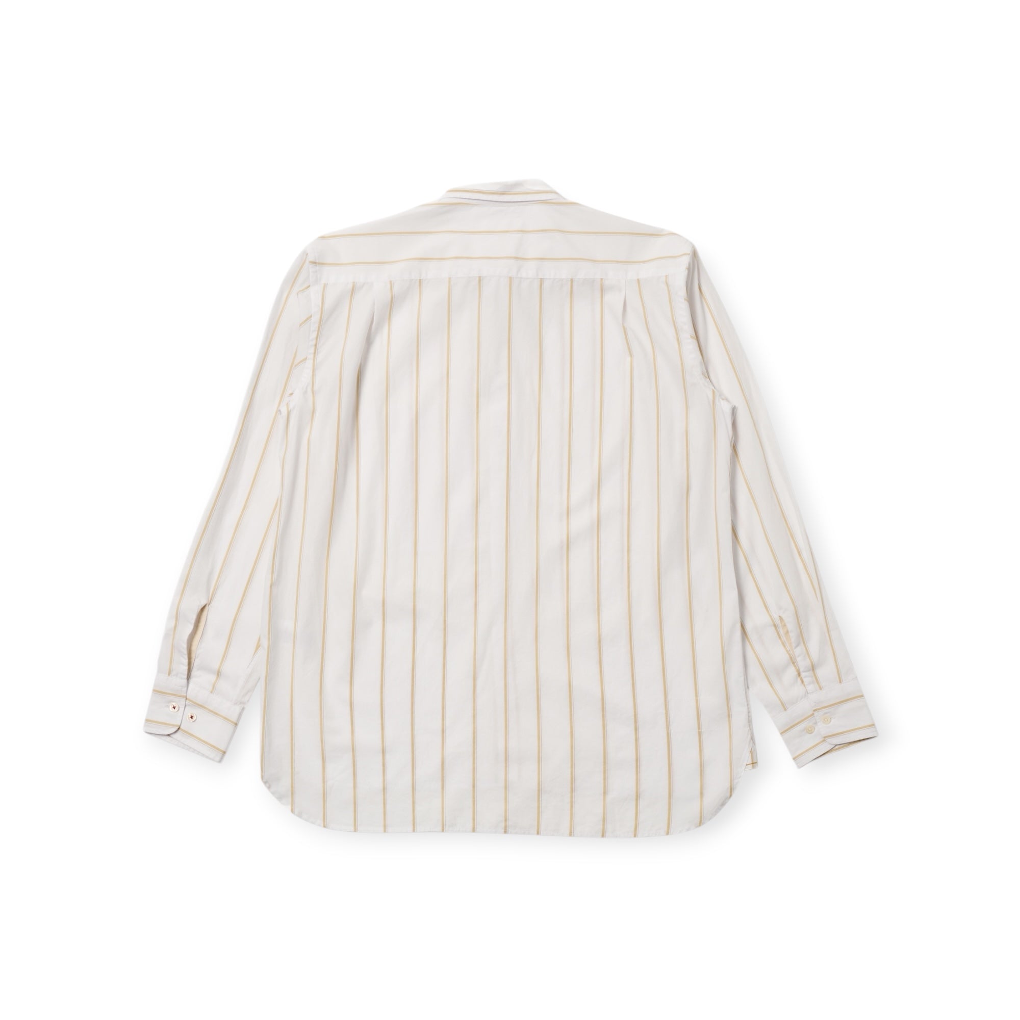 Universal Works Square Pocket Shirt Office Stripe white