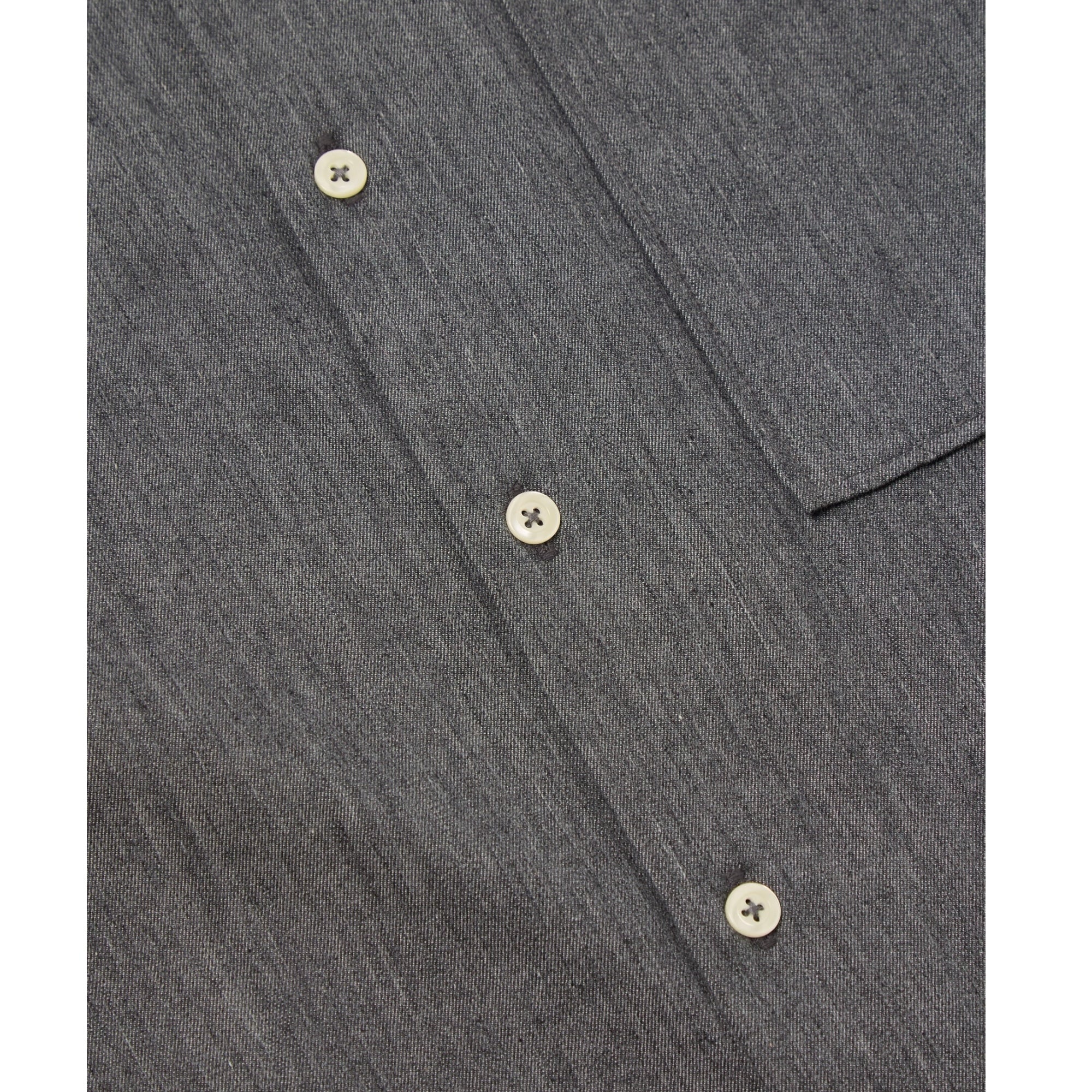 Universal Works Square Pocket Shirt Brushed Organic Cotton charcoal