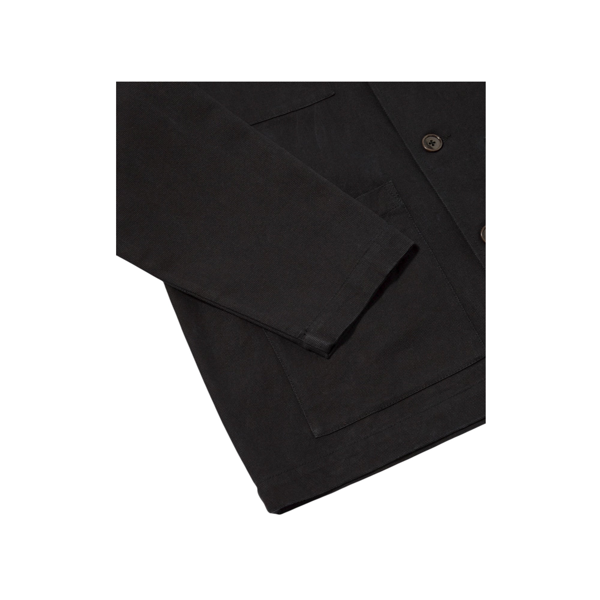 Universal Works Dockside Overshirt Organic Canvas black