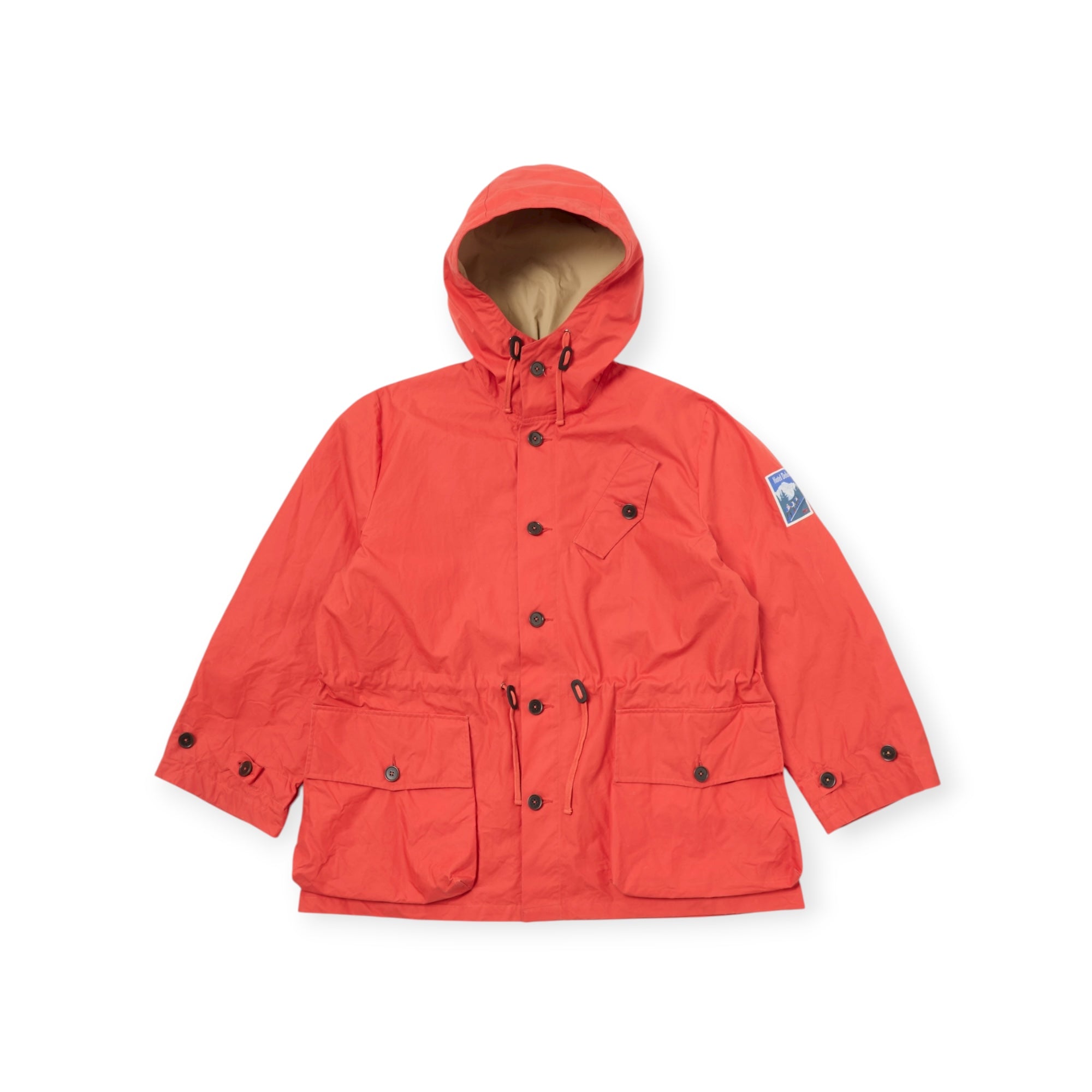 Universal Works Boston Parka British Wax Cotton orange