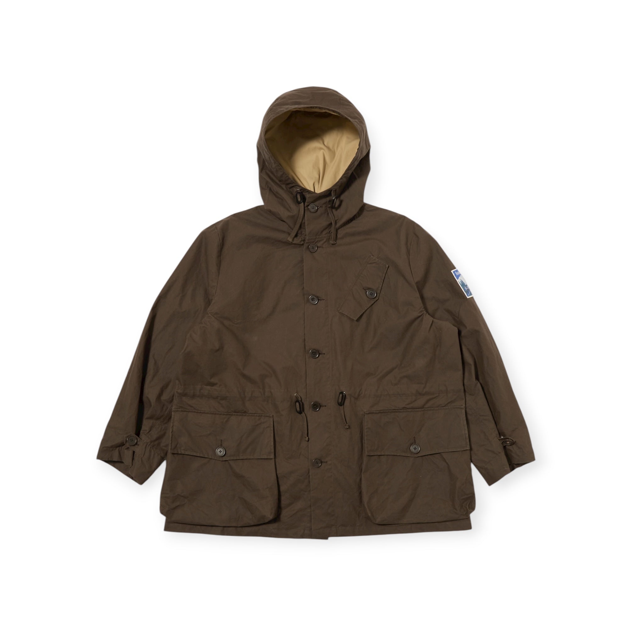 Universal Works Boston Parka British Wax Cotton brown