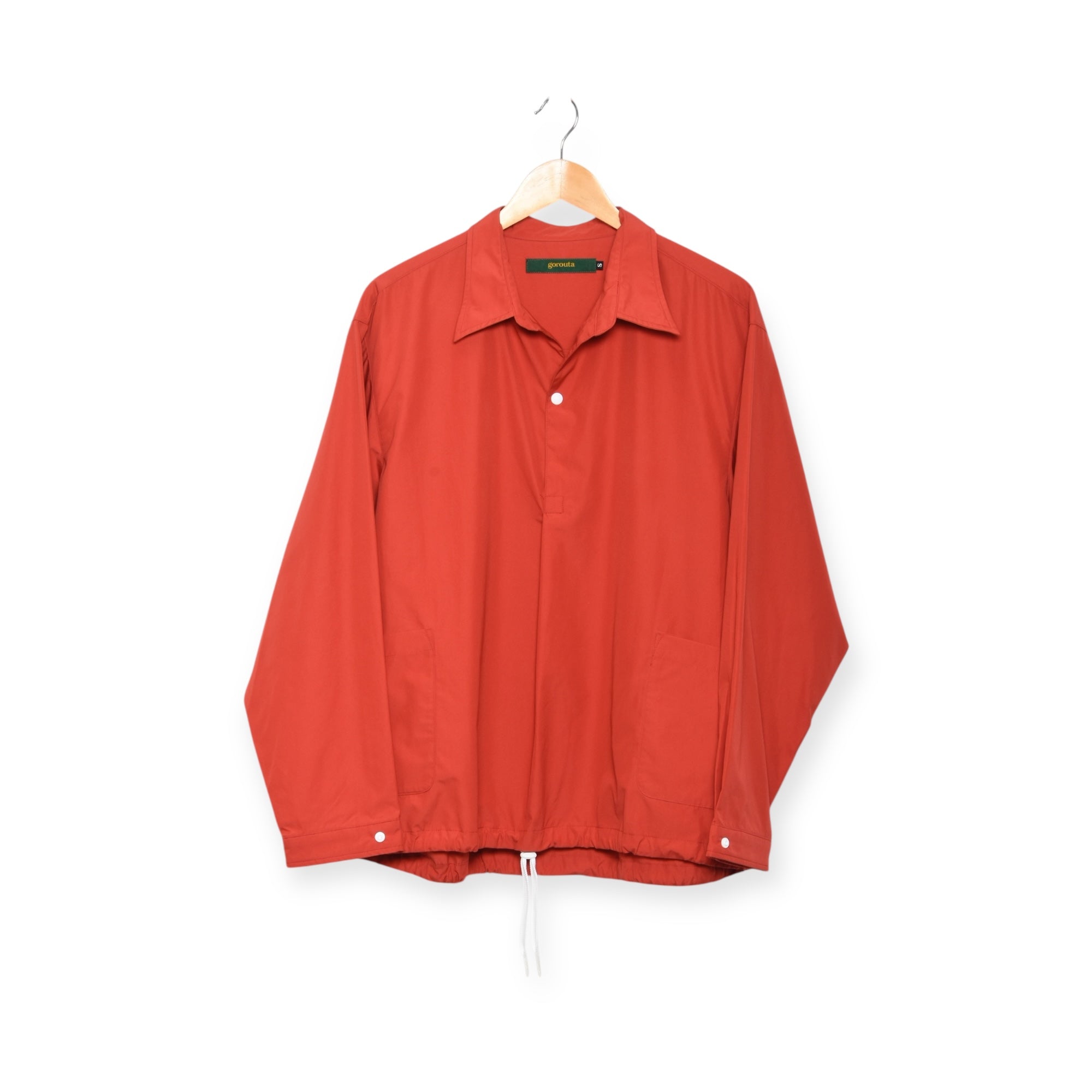 Gorouta Typewriter Cotton Pop-over Shirt red