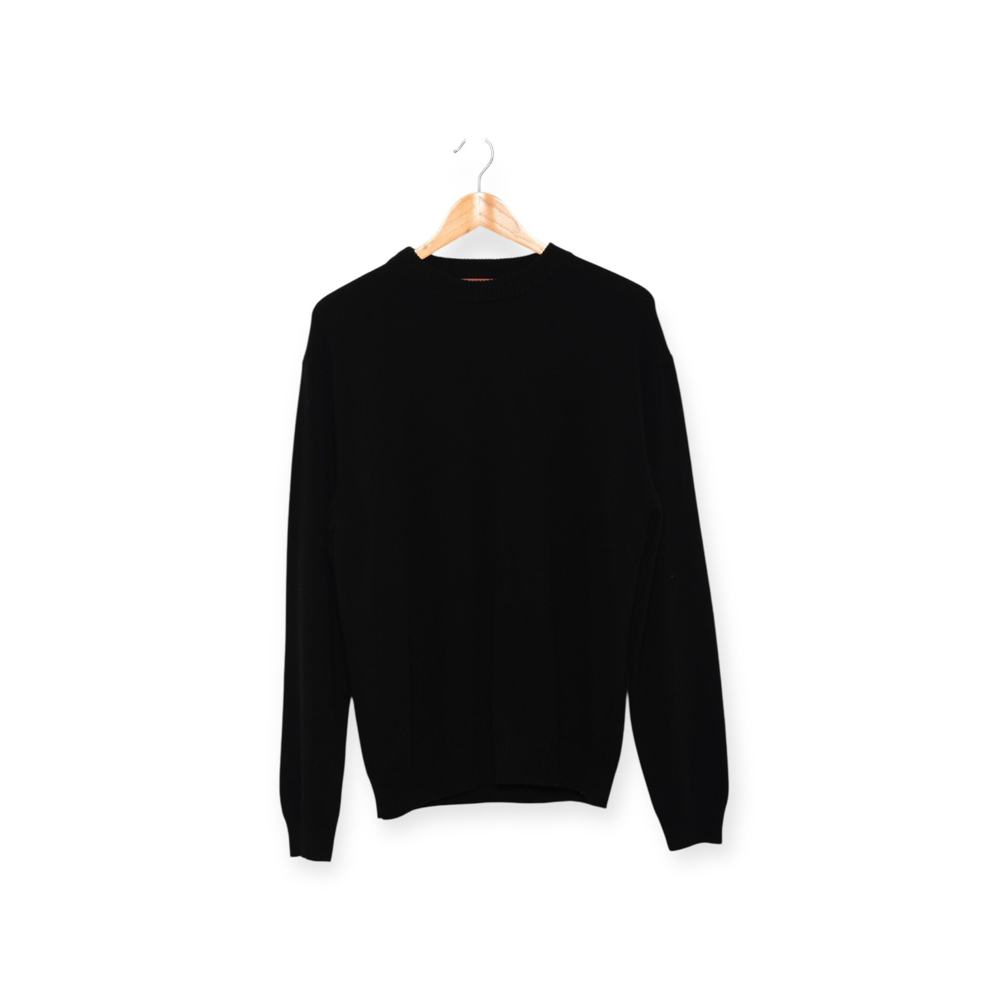 Daniele Fiesoli Cashmere Blend Wide Ribbed Crew DF 0067 13 black