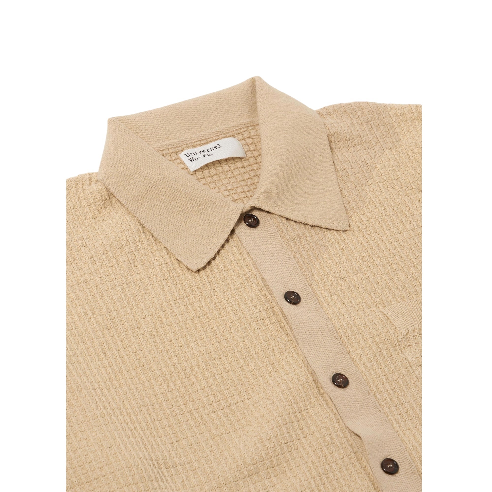 Universal Works Knit Jacket Eco Cotton Knit sand