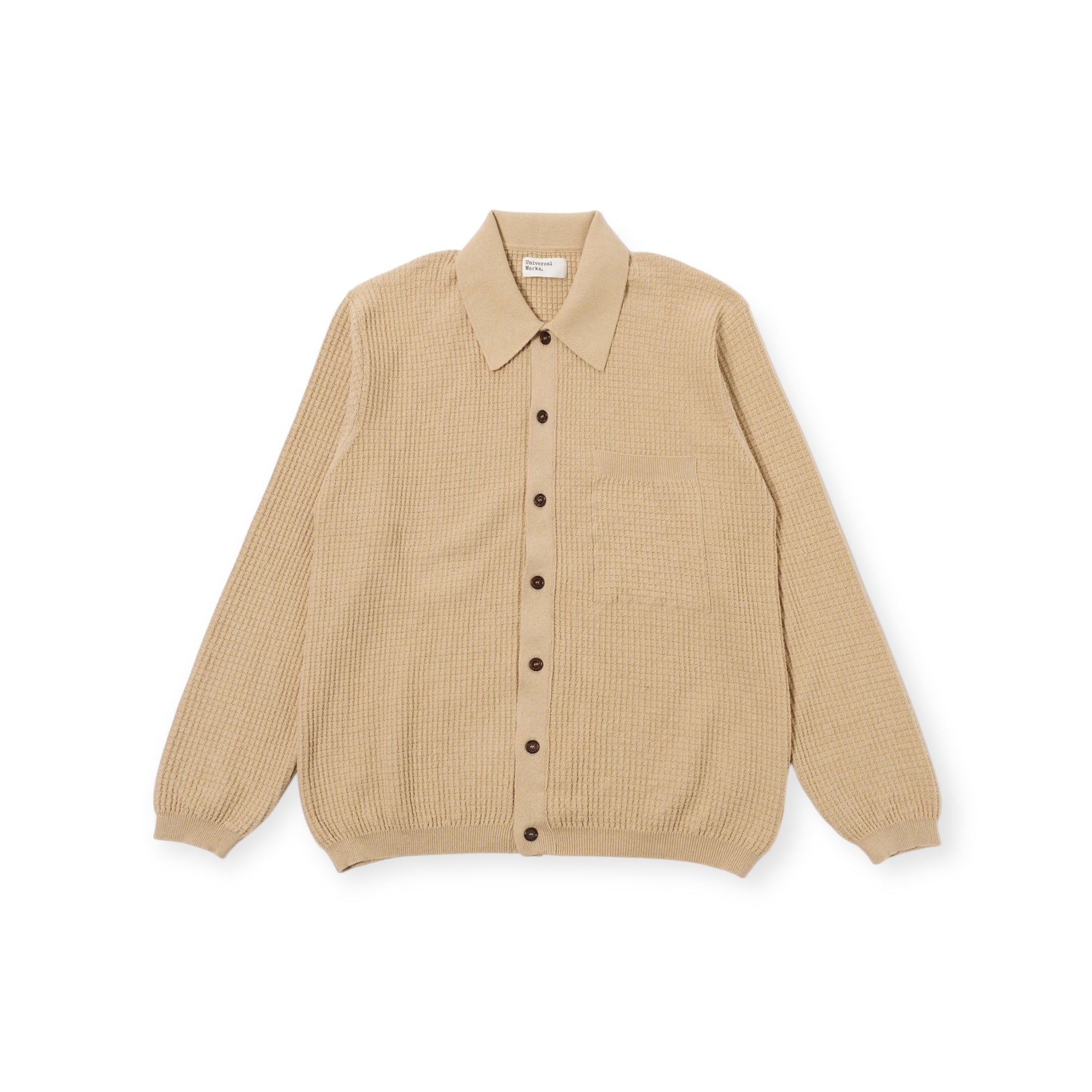 Universal Works Knit Jacket Eco Cotton Knit sand