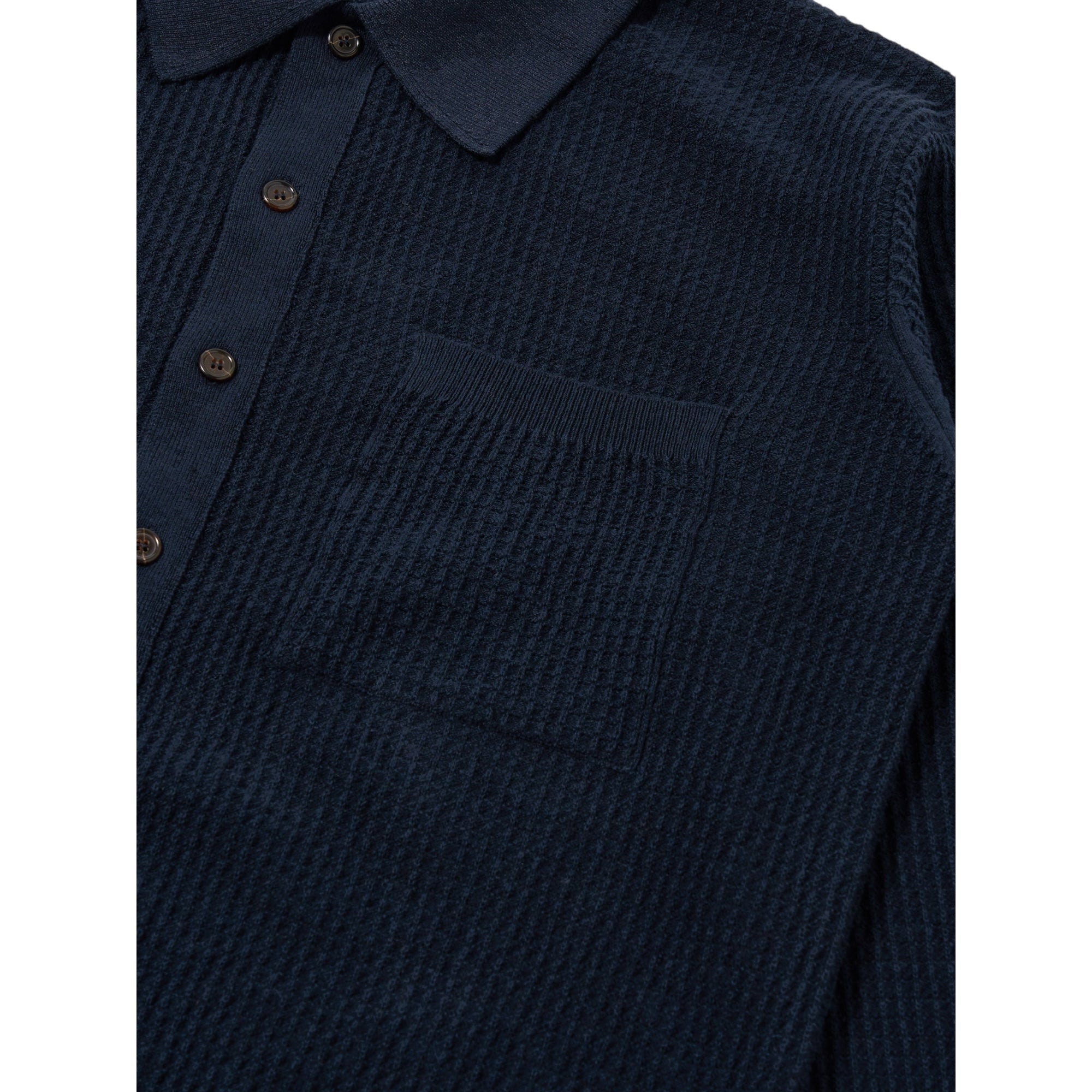Universal Works Knit Jacket Eco Cotton Knit navy