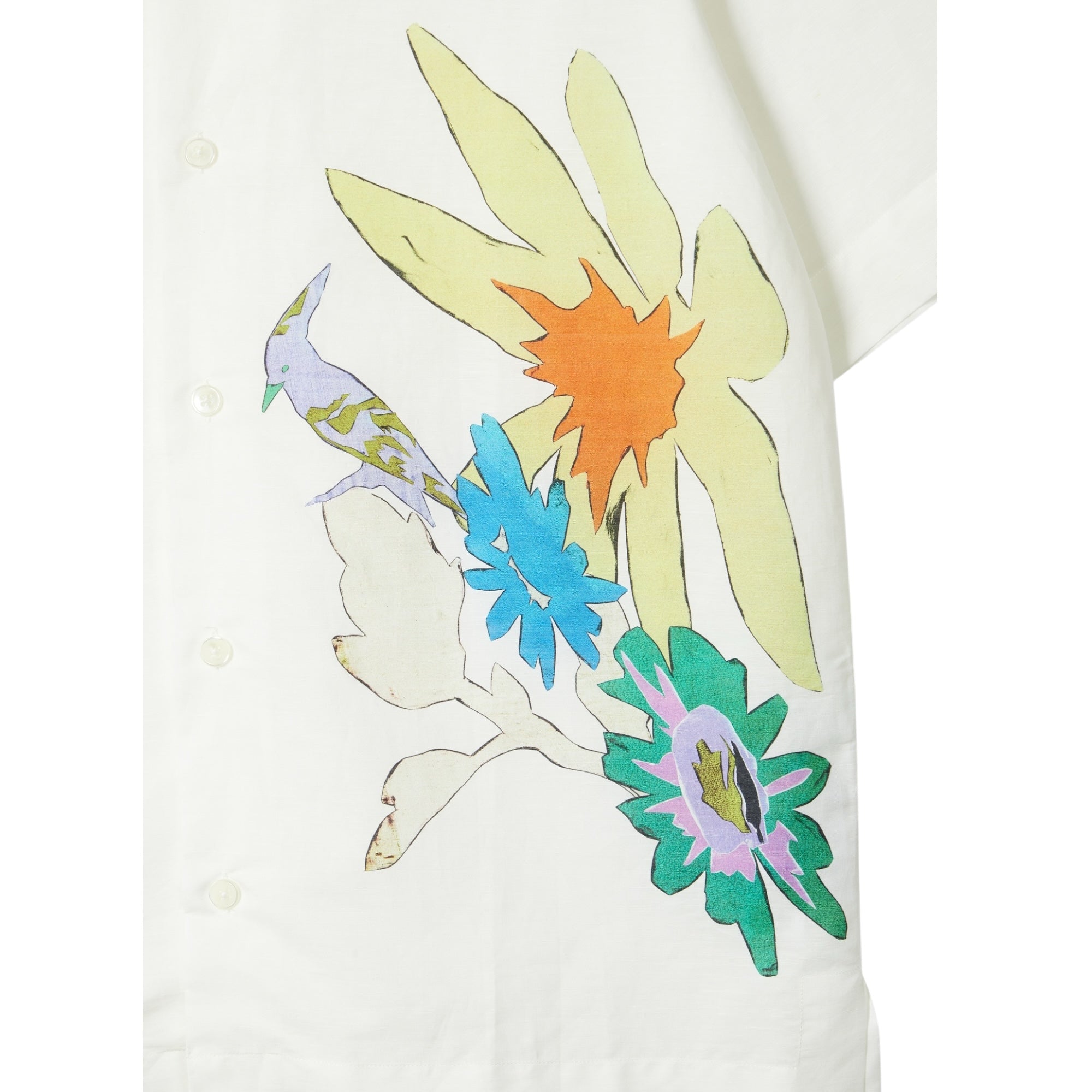 Paul Smith Blue Cardinal Shortsleeve Shirt white