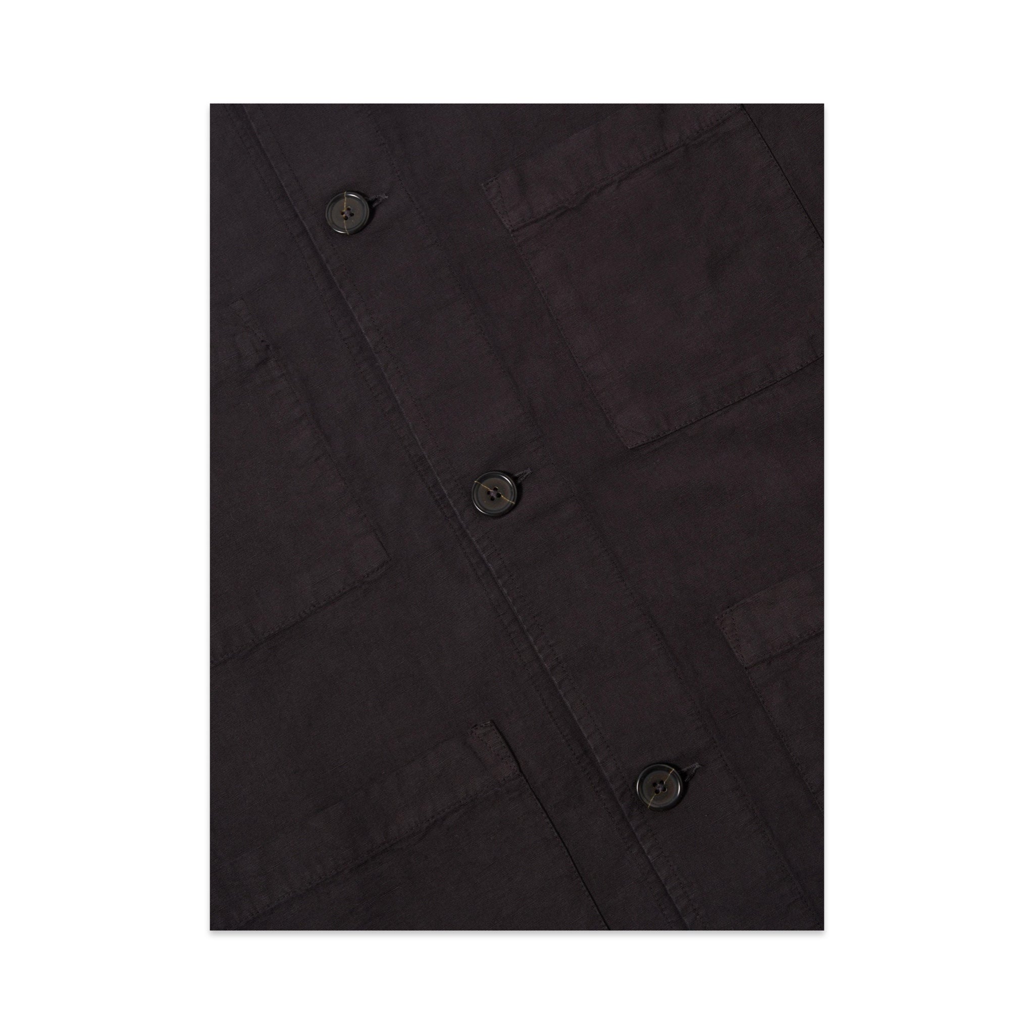 Universal Works Coverall Jacket Lyocell Linen Mix licorice