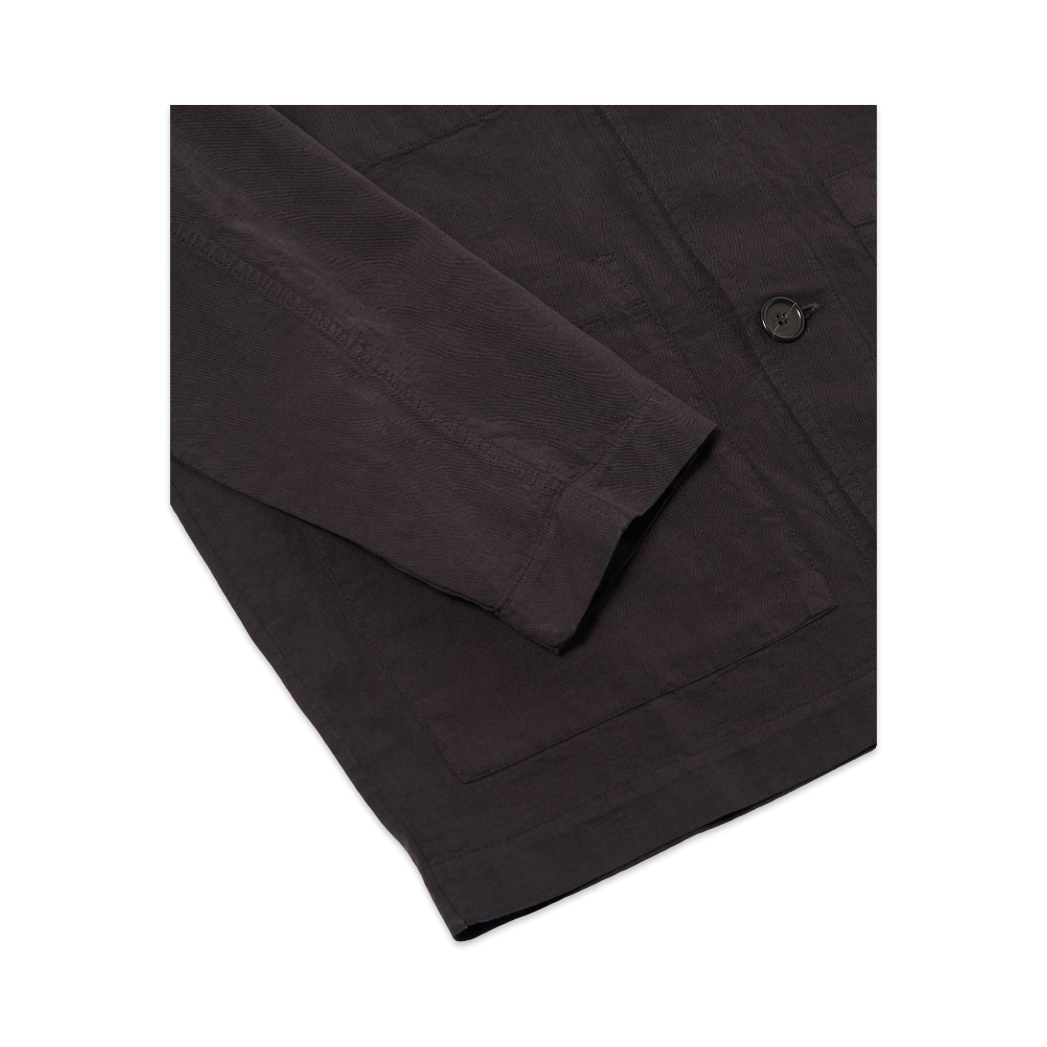 Universal Works Coverall Jacket Lyocell Linen Mix licorice