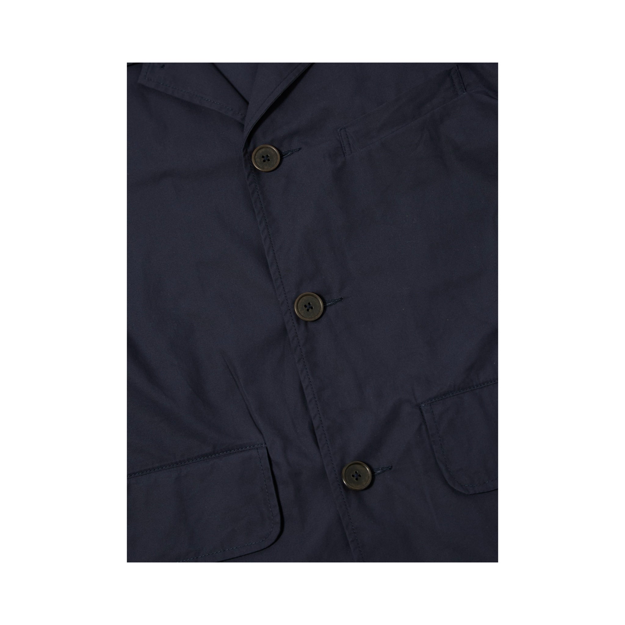Universal Works Franck Jacket Peached Poplin navy