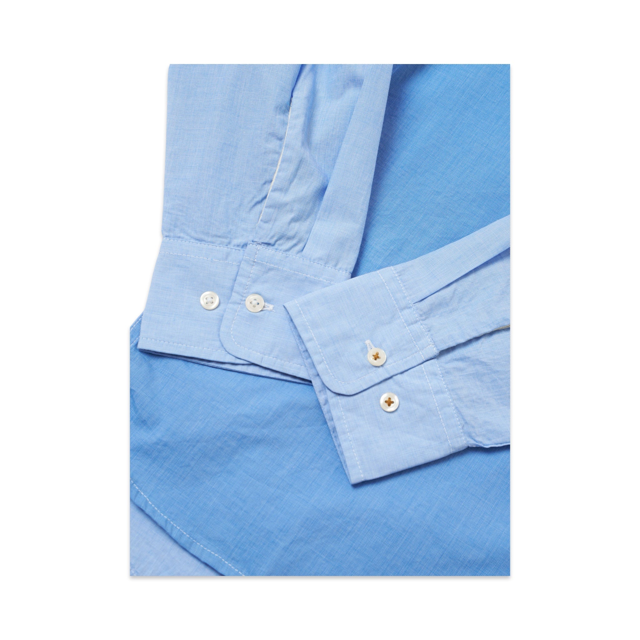 Universal Works Mixed Square Pocket Shirt Fil a Fil sky/blue