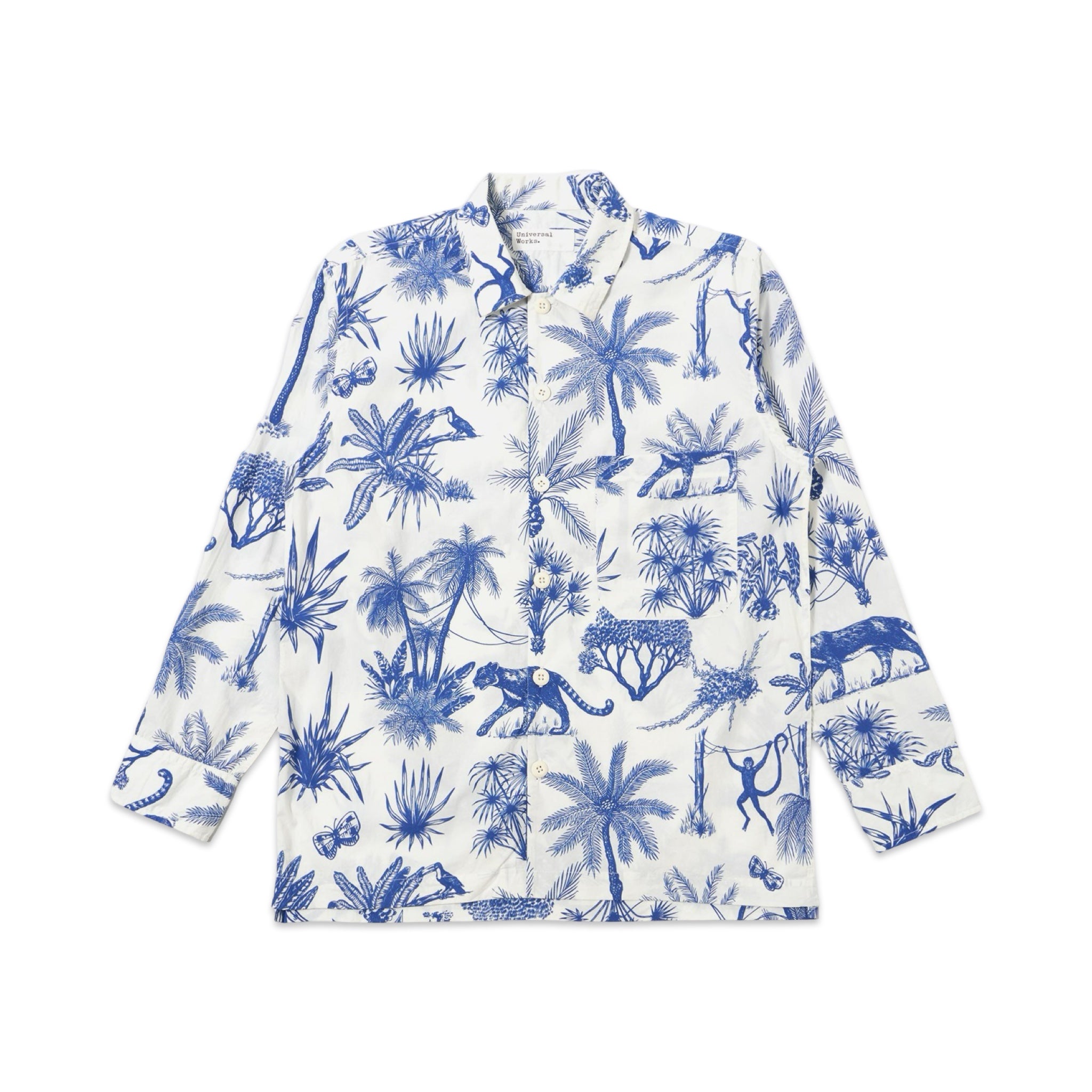 Universal Works Fatigue Shirt Jungle Toile Poplin white