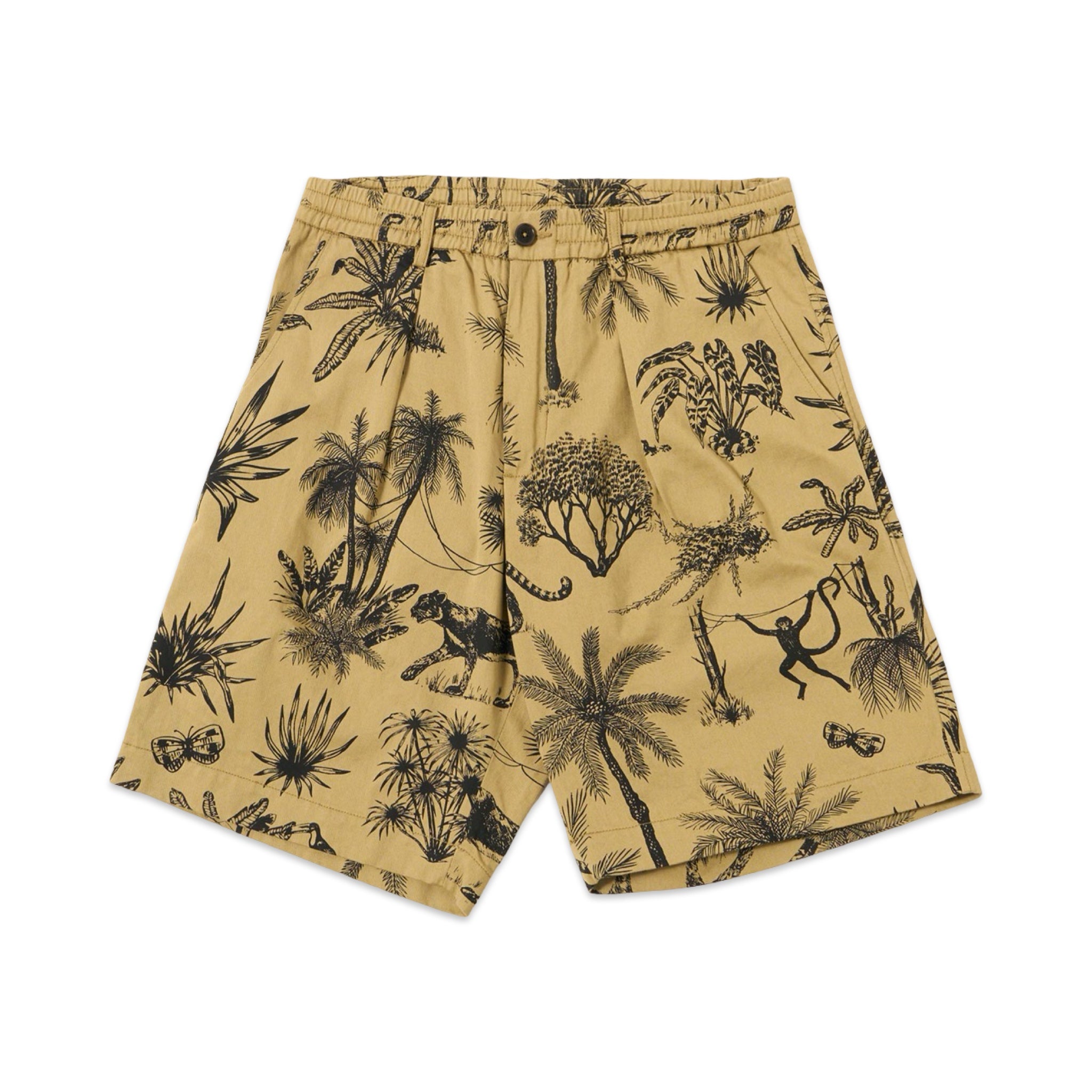 Universal Works Pleated Track Short Jungle Toile Twill sand
