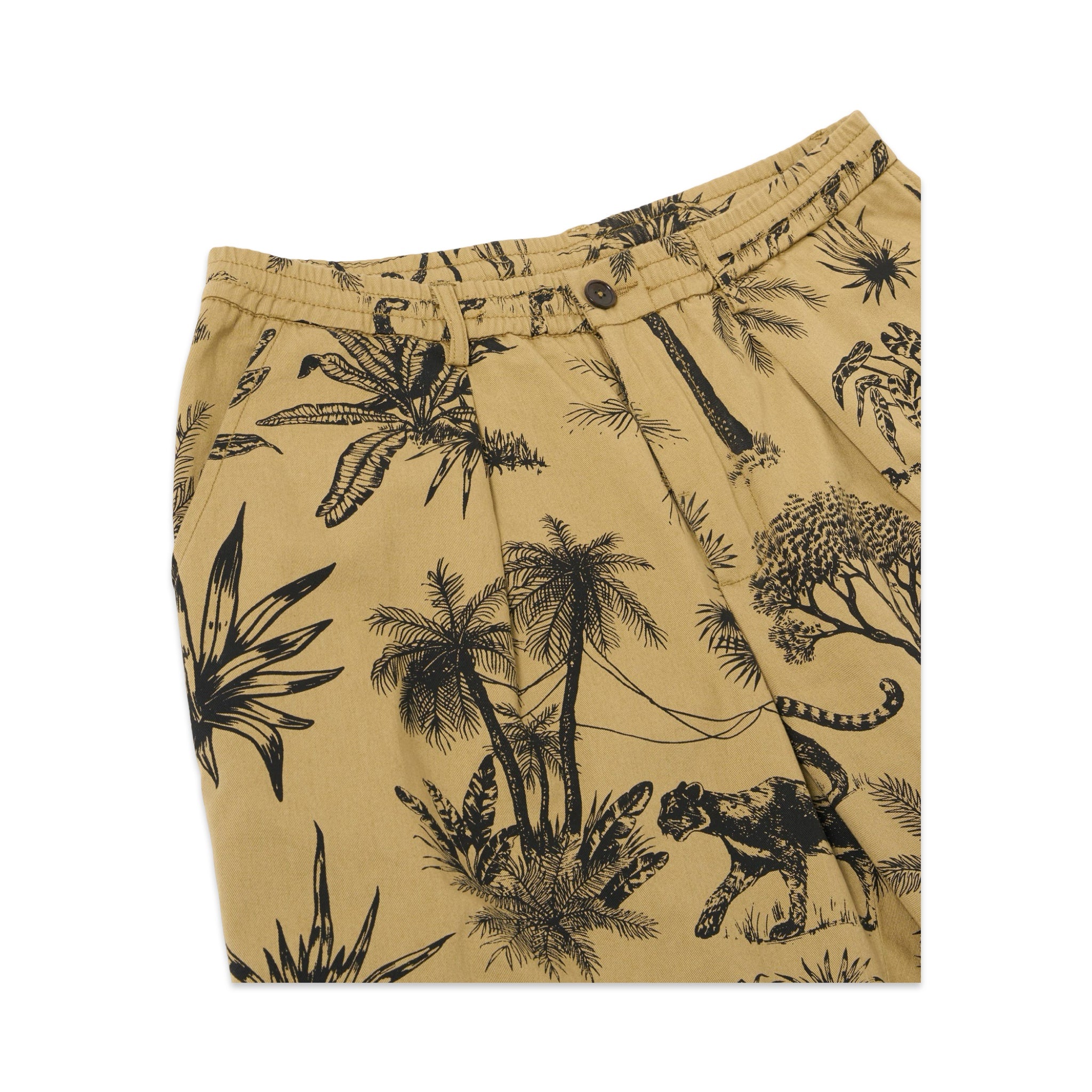 Universal Works Pleated Track Short Jungle Toile Twill sand