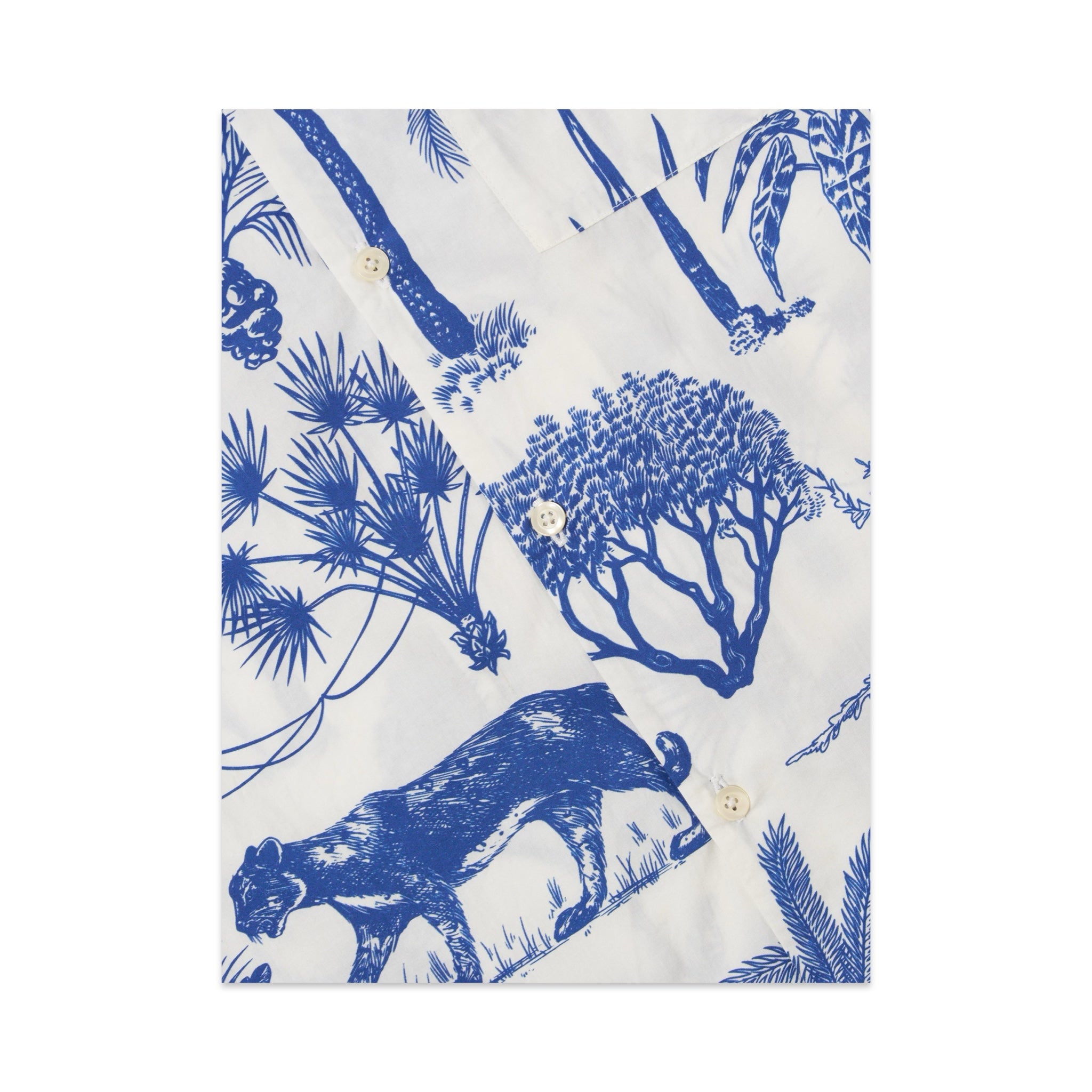 Universal Works Camp Shirt Jungle Toile Poplin white