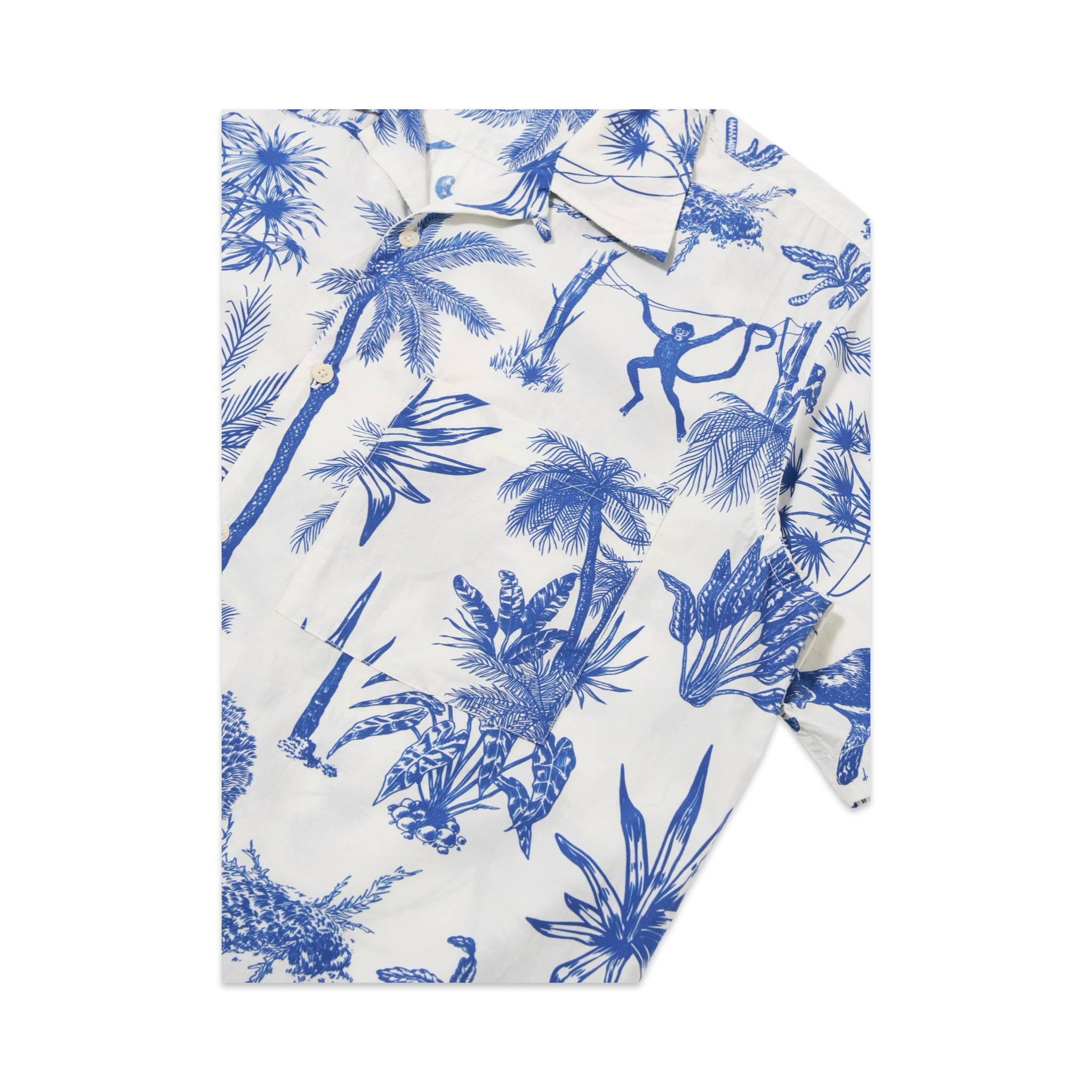 Universal Works Camp Shirt Jungle Toile Poplin white