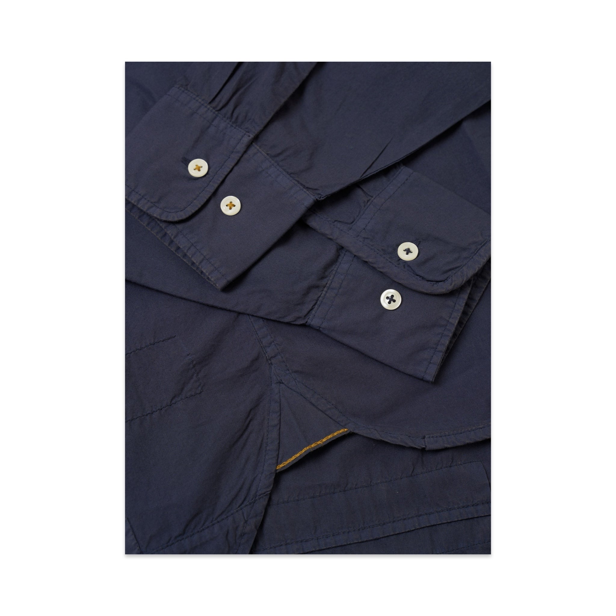 Universal Works Patched Lazy Day Shirt Poplin navy