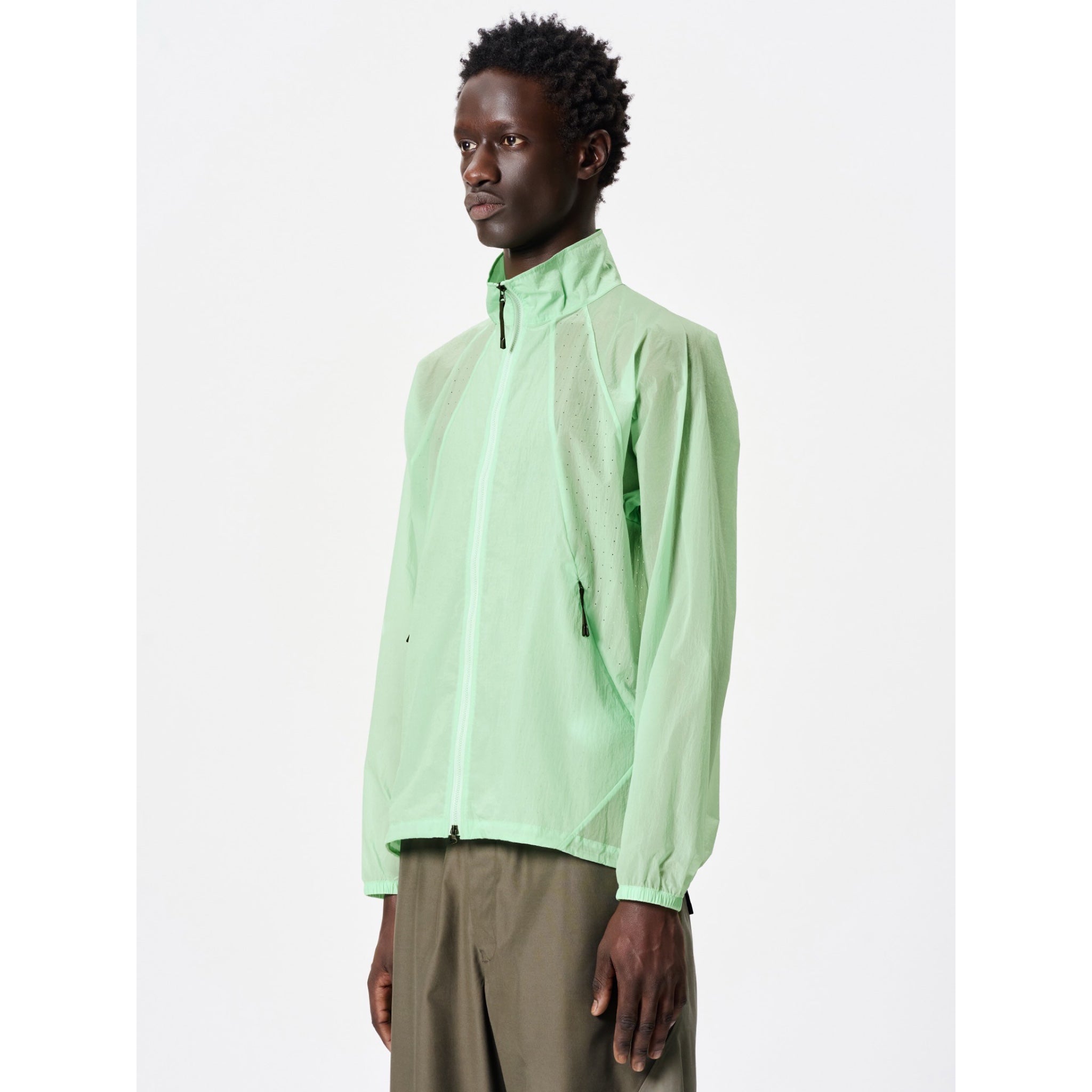 Goldwin Sheer Nylon Wind Jacket opal green