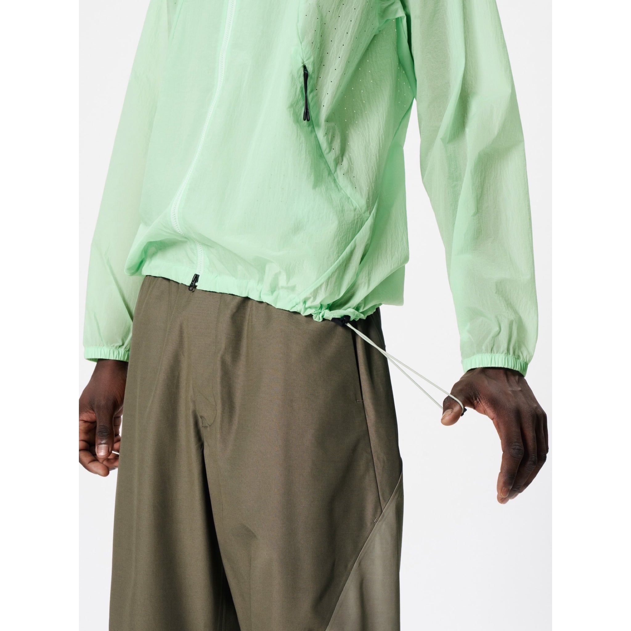 Goldwin Sheer Nylon Wind Jacket opal green