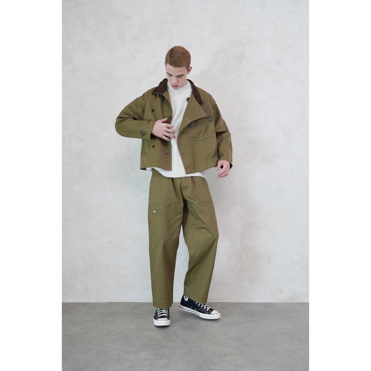 Standardtypes Swedish Jacket Herringbone Twill olive