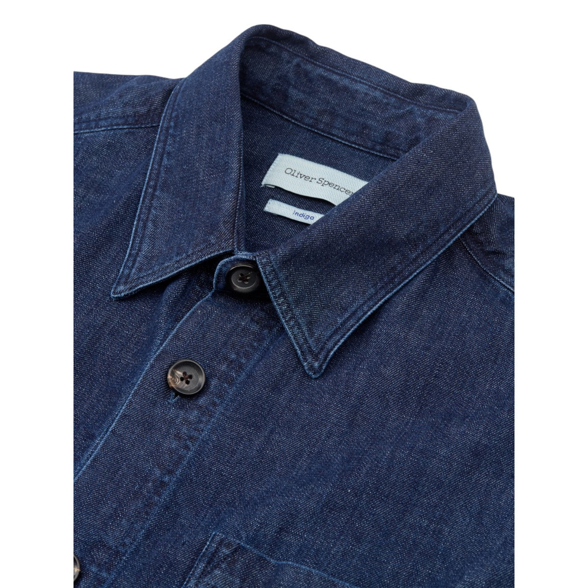 Oliver Spencer Treviscoe Shirt mullins denim indigo rinse