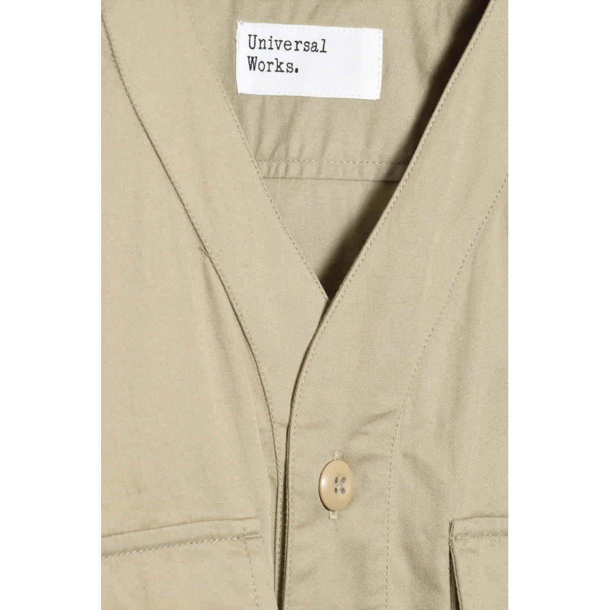 Universal Works Parachute Shirt fine twill stone P28065