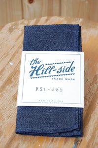 The Hill-side Pocket Square PS1-287 dark indigo