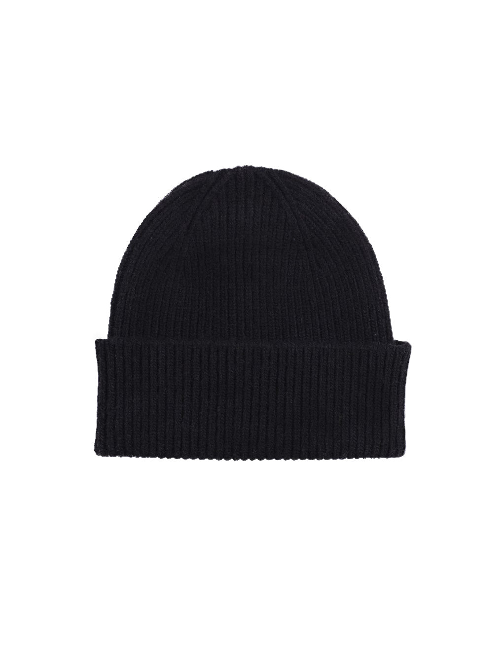 Bunte Standard-Merino-Wollmütze tief schwarz