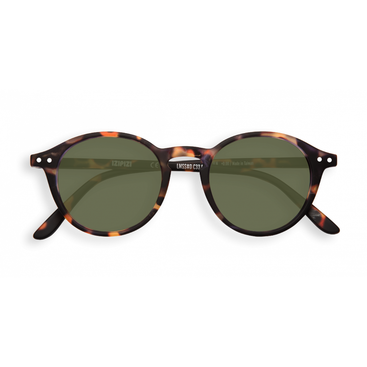 Izipizi Sun #D tortoise - green lenses