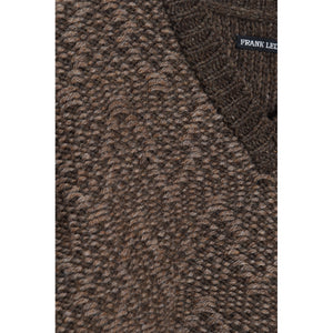 Frank Leder Handknitted Pullover V-Neck brown