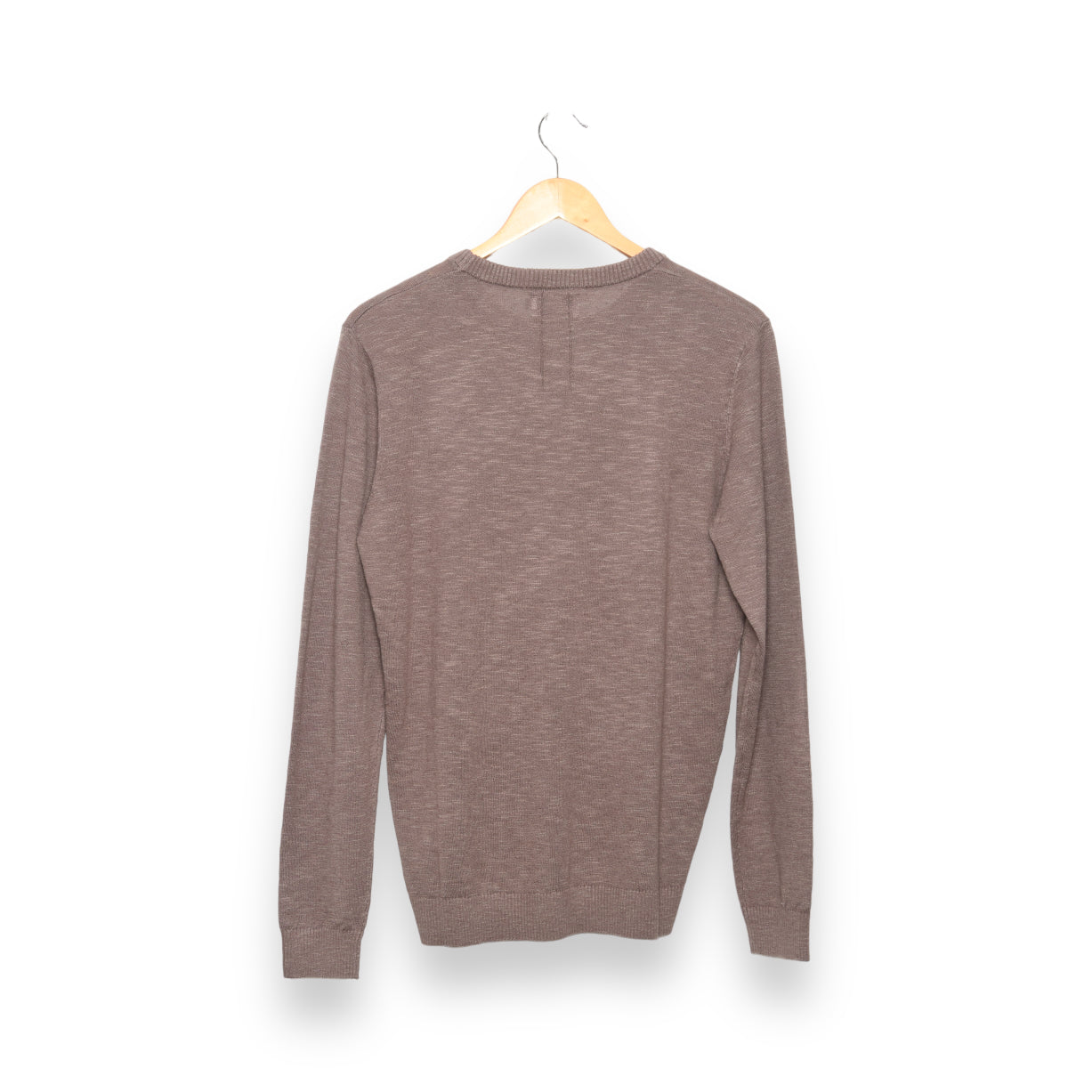 Nowadays Linen Crew Sweater brown lentil