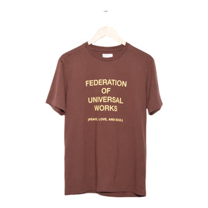 Universal Works Federation Organic Tee brown 26651